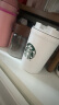 星巴克（Starbucks）保温杯355ml咖啡杯车载随行保冷水杯子男女士礼物雪地白女神款 实拍图