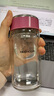 希诺双层玻璃杯家用办公水杯女高颜值过滤泡茶杯子XN-9330粉色 200mL 实拍图