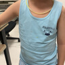浪莎（LangSha）儿童背心男童夏季薄款棉质背心宝宝T恤内衣打底衫2件装 白+蓝120 实拍图
