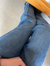 真维斯（Jeanswest）冰丝牛仔裤女2026春夏季薄款高腰直筒宽松阔腿裤天丝垂感拖地裤子 0790复古蓝九分(建议158CM以下) S (建议86-96斤) 实拍图