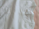 拇指白小T三代水云棉短袖纯棉T恤男白小丅百搭免烫打底衣服 白色女款 S 实拍图