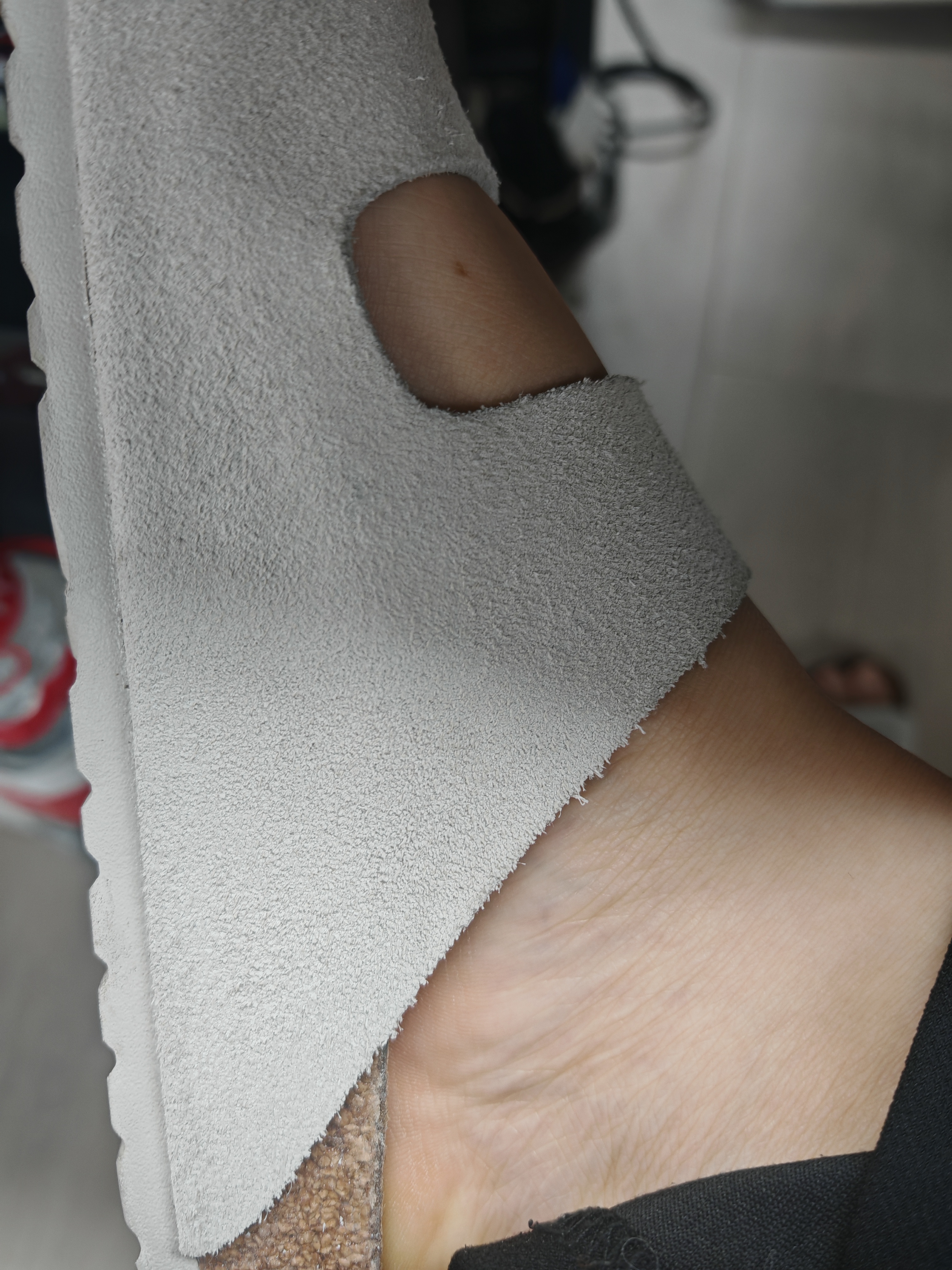 Devo【蔡正杰同款】软木拖鞋男女同款情侣夏季博肯凉鞋休闲凉拖鞋2618 米白反绒牛皮 37 （建议拍小一码） 实拍图