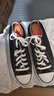 匡威（Converse）官方All Star经典帆布男女低帮休闲运动鞋黑色101001 101001/黑色 41 实拍图