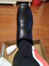 蜻蜓牌真皮羊毛棉皮鞋男冬季加绒保暖休闲高帮棉鞋防滑软底中老年爸爸鞋 黑色 42 实拍图