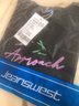 真维斯（JEANSWEST）长袖T恤女春夏纯棉正肩柔软亲肤内搭印花百搭打底上衣女黑色M 实拍图