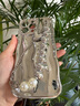 素洛适用苹果16Promax银色曲边电镀水波纹手机壳iPhone15时尚11网红女14Pro手链高级12感防摔软保护壳 电镀银色水波纹+爱心腕带 iPhone 16 Pro max 实拍图