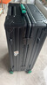 梦旅者新款撞色复古行李箱铝框拉杆箱万向轮高颜值旅行箱男女密码箱皮箱 升级版黑配绿卡扣 24英寸 （轴承减震轮+个性撞色） 实拍图