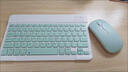 栢启歆无线蓝牙键盘鼠标套装 适用ipad小米华为苹果VIVOPPO平板小女生妙控办公静音手机笔记本电脑外接 10寸无线键盘绿色+双模蓝牙鼠标【送数据线】 实拍图