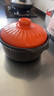 康舒（KANGSHU）耐高温砂锅大容量家用燃气炖锅煲仔饭炖煲汤煲干烧不裂陶瓷锅沙锅 橙盖(3-5人)推荐运损补发 3.3L 实拍图