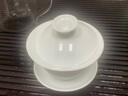 番易15Y茶碗带盖陶瓷泡茶用中号不烫手白瓷盖碗茶杯功夫茶具套装中式 白玉款盖碗约130ML 1个 实拍图
