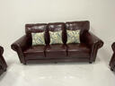 胜优美 皮艺沙发 美式乡村真皮沙发 简约复古客厅四人位组合 简约欧式进口油蜡头层牛皮大小户型皮艺家具 进口真皮(接触面油蜡牛皮) 单人位 实拍图