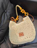 栢启歆女包编织斜挎包大容量托特包手提包时尚百搭海边度假单肩包 夏日编织包【大号】 实拍图