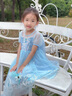蓓然美（BeiRanMay）艾莎公主裙夏季2025连衣裙女童爱莎公主裙六一儿童礼物网纱礼服裙 爱莎裙+披风（2条）+皇冠+魔法棒 120 （参考身高：107-117CM） 实拍图