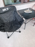 户外折叠椅 月亮椅 便携钓鱼椅 慵懒慢节奏休闲躺椅 露营蛋卷桌椅 黑色【椅面logo随机】 实拍图