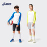 asics亚瑟士童装夏季男女儿童吸湿速干柔软舒适凉感短袖T恤 灰色-短裤 170 cm 实拍图