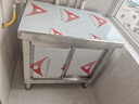 不锈钢拉门工作台操作台厨房储物柜商用打荷台面案板饭店切菜桌子 组装款长80宽60高80cm单通 实拍图
