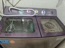 三峡劲霸20公斤纯铜电机半自动洗衣机不锈钢家用商用大容量老式双缸双桶酒店宾馆民宿被子毛毯羽绒服 20公斤紫双钢桶  9秒强洗+纯铜电机+高筋波轮 实拍图