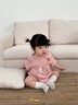 幼歌（YOUGE）夏季新款婴幼儿透气高弹清爽三角爬服休闲宝宝连体衣潮 粉色 73cm 晒单实拍图