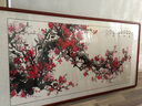迅典梅花手绘国画中式梅开五福客厅装饰画喜上眉梢挂画沙发背景墙字画 梅开五福 实木带框83*163厘米 实拍图
