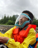 斐月伽漂流护目镜防飞溅防水冲击护目眼镜泼水节水上乐园漂流装备 儿童款-湖蓝色【3-12岁】 实拍图