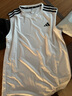 adidas简约速干舒适运动健身圆领背心男装夏季阿迪达斯官方   白   S 实拍图