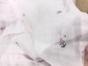 MEJU纯棉双层纱布女长袖睡衣温柔粉色可爱刺绣V领家居服套装女装 粉色刺绣 XL (170) 131-145斤以内 实拍图