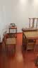 梵悦实木大板茶桌椅客厅茶几茶具套装一体新中式喝茶办公两用茶台 石盘款-1围椅4月牙椅 1.6米长-实木茶桌 实拍图