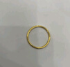 周大生实心黄金戒指女足金三生三世情侣素圈尾戒生日礼物送女友 1.62g - 9圈 足金实心素圈戒指 实拍图