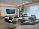 胜优美 皮艺沙发 简约现代真皮沙发 时尚个性客厅组合 创意弧形单人三位沙发 休闲接待会客区办公室家具 真皮(接触面牛皮) 三人位 实拍图