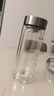 希诺抗菌玻璃杯双层商务办公车载水杯男高档泡茶杯子XN-9303 360mL 实拍图