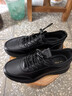 红蜻蜓男鞋春秋男士运动皮鞋牛皮休闲跑步鞋户外板鞋WTL24040黑色38 实拍图