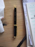 HERO英雄牌签字笔1505高档商务金属宝珠笔男士女士黑色中性笔练字签名签单送礼纪念礼品logo刻字定制 亮黑金夹H1礼盒 实拍图