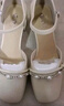 卓诗尼粗跟玛丽珍高跟鞋女2025春秋新款一字带配裙子包头凉鞋珍珠单鞋子 米白色 37 实拍图