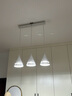 雷士（NVC）雷士照明LED餐吊灯餐厅吧台灯具现代简约铁艺三头吊灯 白色 实拍图
