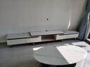 宜造（YIZAO）电视柜落地一体靠墙客厅轻奢高级感家用小户型伸缩茶几电视柜组合 【岩板台面】伸缩200-270暖白色 自主安装 实拍图
