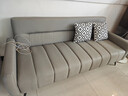 新款钢琴键猫爪皮折叠沙发多功能直排布艺网红懒人出租房小沙发床 【猫爪皮】浅灰色 钢琴款 200cm 含扶手可当床送抱枕 海绵款 实拍图