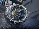冠琴（GUANQIN）手表男机械表全自动镂空飞轮瑞士品质防水夜光皮带男士双日历手表 间金黑面 实拍图