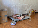 憨憨宠 狗笼猫笼 狗笼子小型犬带厕所幼犬折叠便携猫笼子宠物笼具兔笼 白色 前出盘狗丝笼 85*61*71cm 实拍图
