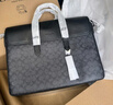 蔻驰（COACH）奥莱男士男包经典标志SULLIVAN 商务电脑公文包 QB/炭黑色/黑色 实拍图