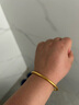 周六福足金999黄金手镯女素金镯生日礼物计价AA102806 约16.72g  实拍图