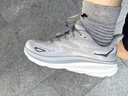 HOKA男款冬季户外轻量克利夫顿 9跑步鞋CLIFTON 9缓震耐磨回弹 雾灰/黑色 44 实拍图