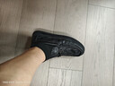 百丽休闲鞋男牛皮革格纹套脚豆豆鞋A1368AM4 黑色 42 实拍图