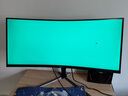 AOC 34英寸 带鱼屏 WQHD 广色域 180Hz HDR10  出厂校色 旋转升降 21:9曲面电竞电脑显示器 CU34G3X 实拍图