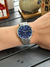 爱沃驰瑞士IW手表男士全自动机械表夜光男士手表月相男表十大名表礼物男 银蓝钢带/进口机芯+送皮表带 实拍图