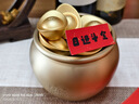铜师傅《真金鎏镀实心铜元宝》客厅 桌面 铜摆件 家居装饰工艺品礼品 真金鎏镀实心铜元宝中号6个套装 实拍图