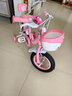 永久儿童自行车3-8岁小孩脚踏单车宝宝中大童女孩公主款童车 【黑胎】小猫粉+护具礼包 12寸 实拍图