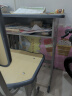 晶霄儿童学习桌椅套装作业课桌子小孩书桌写字桌学校小学生家用可升降 【校园pro款】双柱课桌+椅深灰色 实拍图