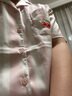 蕉内【周冬雨同款】520H睡衣男女士夏季冰丝凉感短袖情侣家居服送女友 【短袖长裤女】荷粉条纹-樱桃 L 实拍图