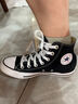 匡威（Converse）官方All Star经典帆布男女高帮休闲运动鞋黑色101010 101010/黑色 39.5 实拍图