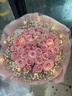 艾斯维娜鲜花速递向日葵混搭花束生日礼物全国同城配送 33朵粉玫瑰欧式花束 实拍图